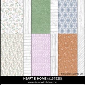 🏷 New Stampin Up!  HEART & HOME 12" X12" DESIGNER SERIES PAPER